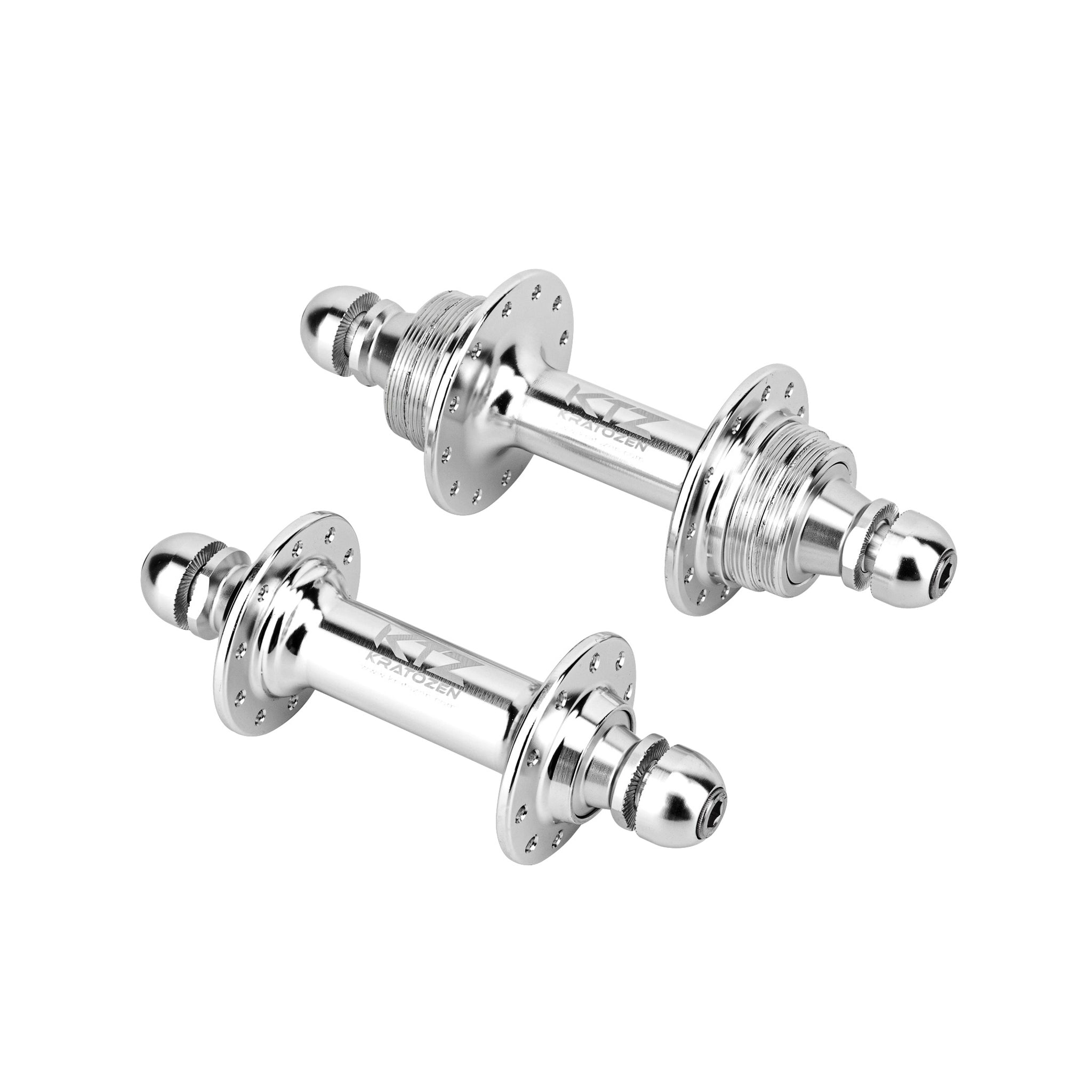 Kratozen Low Flange Silver Track Fixed Gear Hub Set