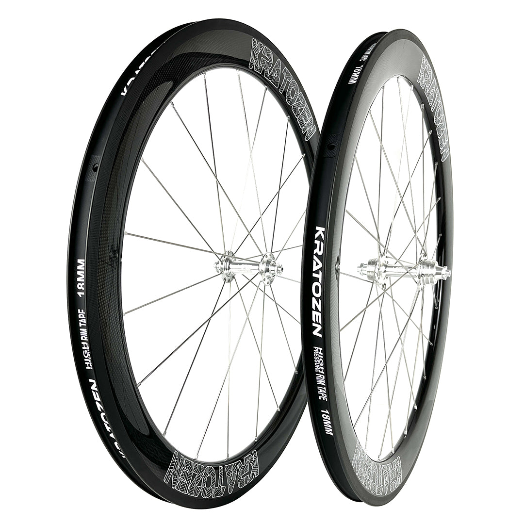 Kratozen 55mm 3k Gloss Carbon Fixed Gear Track Wheelset - Kratozen