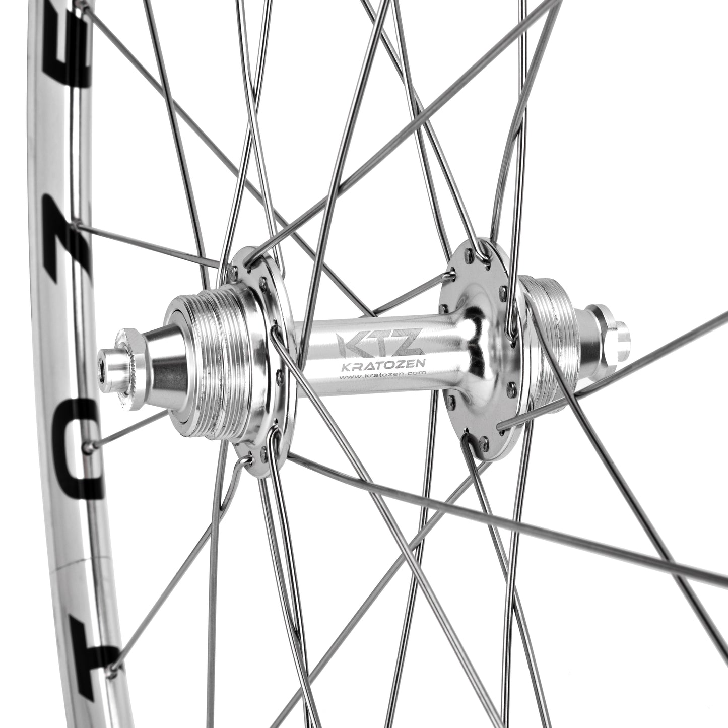 Kratozen BlazeOne Aluminium Silver Fixed Gear Track Wheelset - Kratozen