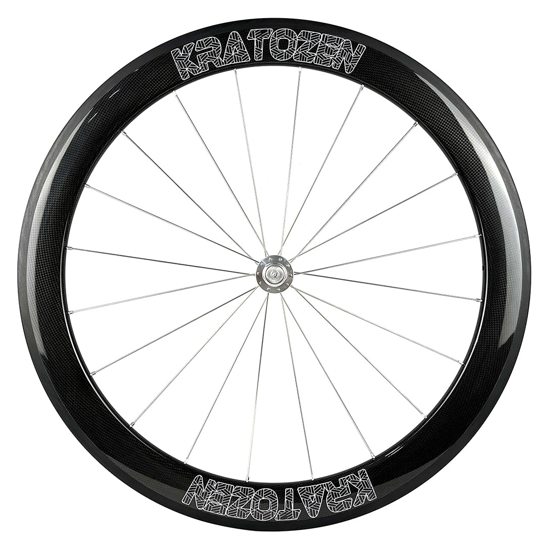 Kratozen 55mm 3k Gloss Carbon Fixed Gear Track Wheelset - Kratozen