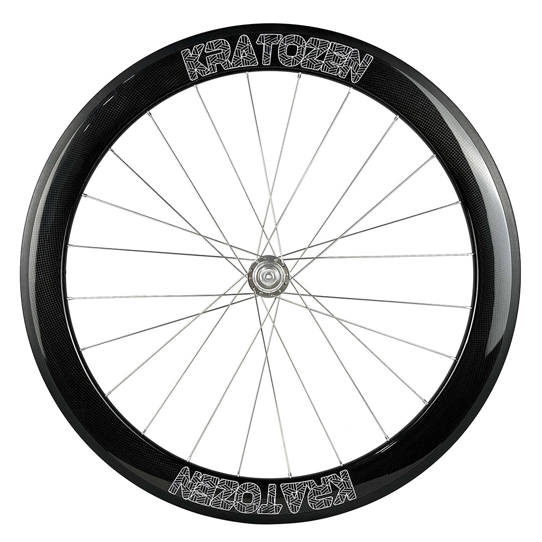 Kratozen 55mm 3k Gloss Carbon Fixed Gear Track Wheelset - Kratozen