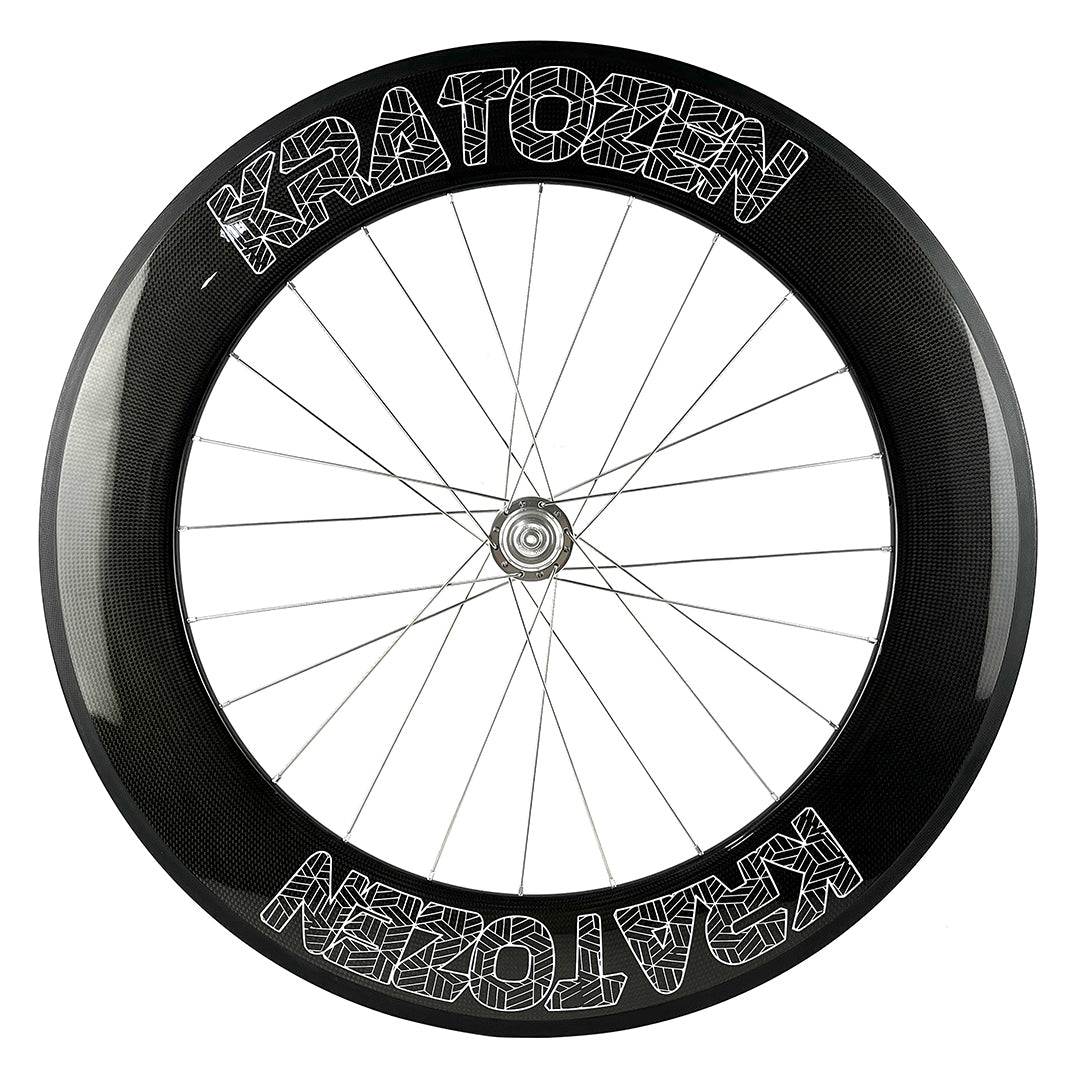 Kratozen 88mm 3k Gloss Fixed Gear Carbon Track Wheelset - Kratozen